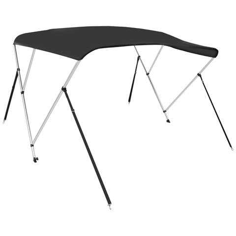 Bimini di Prua con Tendalino 3 Archi Nero 183x180x137 cm - Foto 1