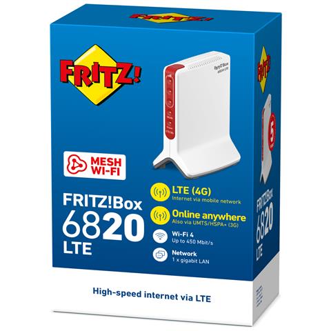 Box 6820 LTE v4 Edition Internatio router wireless Gigabit Ethernet Banda singola (2.4 GHz) 4G Rosso, Bianco - Foto 4