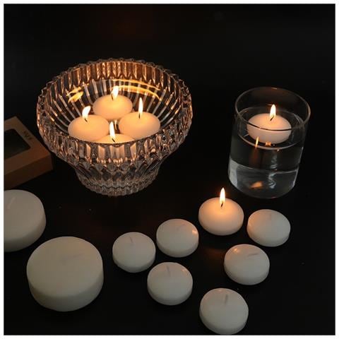 Candele Galleggianti In Cera - Confezione Da 6, Senza Fumo E Profumate Per Eventi Romantici M - Foto 2