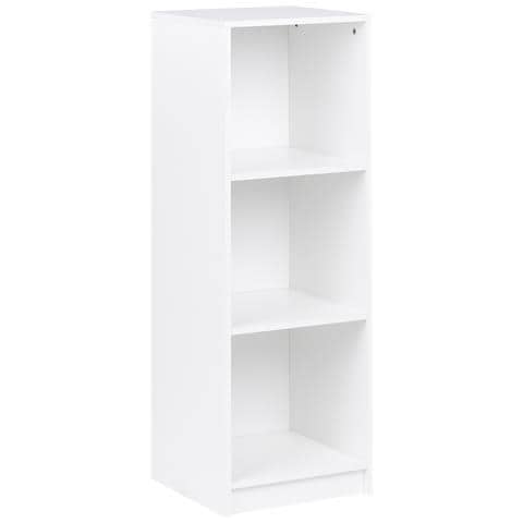 Libreria A 3 Ripiani Zehna 117 Cm Bianco - Foto 2