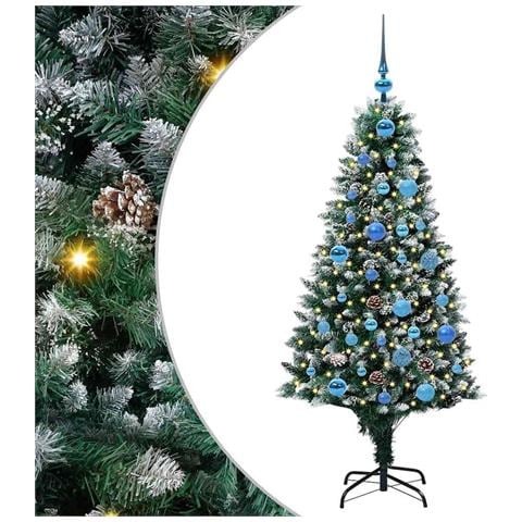 Albero di Natale artificiale con 150 LED Verde 150 cm - Foto 1