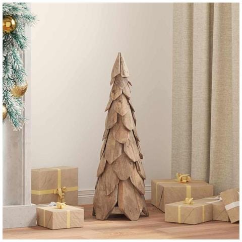 Albero di Natale Marrone 80 cm Legno massello di teak - Foto 2