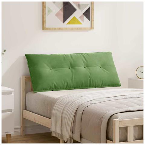 Cuscino per Schiena Verde chiaro 120 x 50 cm Tessuto in Cords - Foto 2