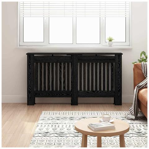 Copertura per radiatori Rovere Nero 152 x 19 x 81,5 cm - Foto 2