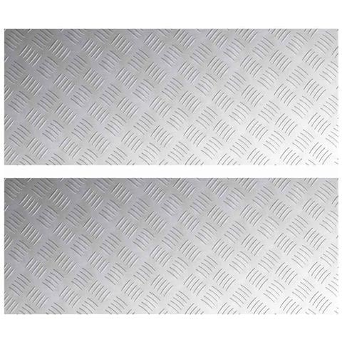 Dischi Quadrati 2 pcs Argento 100 x 40 cm Alluminio - Foto 1