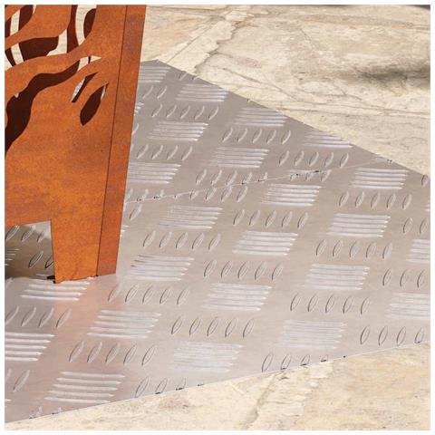 Dischi Quadrati 2 pcs Argento 100 x 40 cm Alluminio - Foto 2