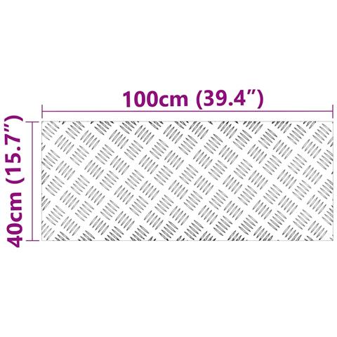 Dischi Quadrati 2 pcs Argento 100 x 40 cm Alluminio - Foto 7