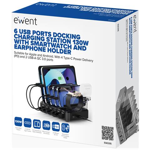 EW1335 Caricabatterie per dispositivi mobili Universale Nero AC Ricarica rapida Interno - Foto 2