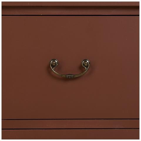 Credenza In Legno Marrone E Rattan 106x40x78h - Foto 8