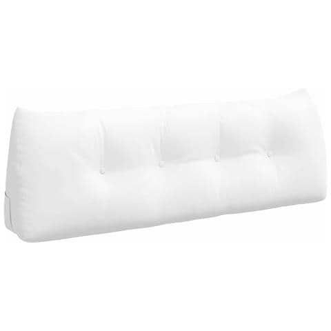 Cuscino per Schiena Bianco 140 x 24 x 50 cm Tessuto - Foto 1