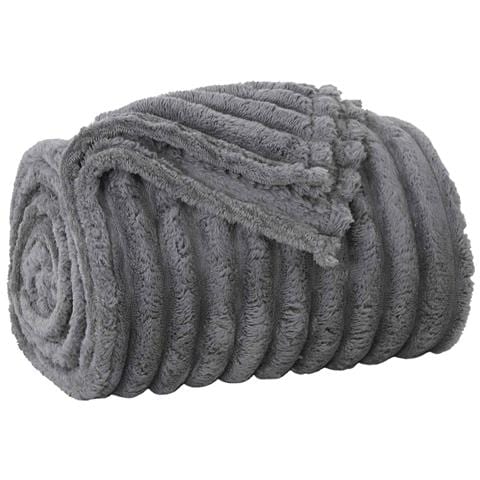 Coperta Grigio scuro 150 x 130 cm Panno - Foto 1
