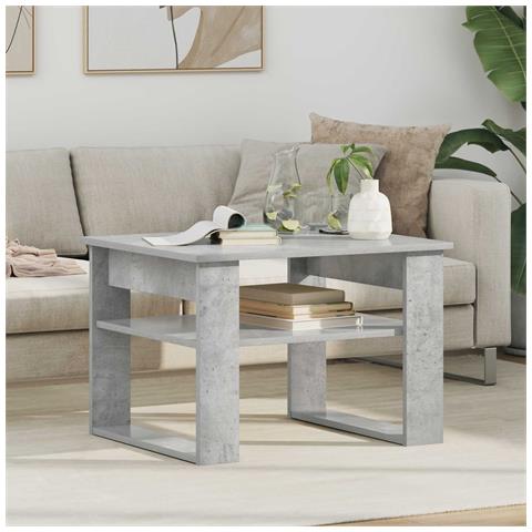 Tavolino da salotto Grigio cemento 64 x 54 x 44 cm - Foto 2