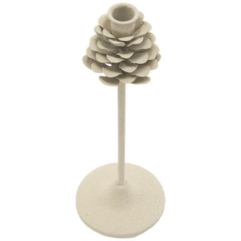 Portacandela Vkh741-beige-metallo-11,5x11,5x33,5 Cm - Foto 2