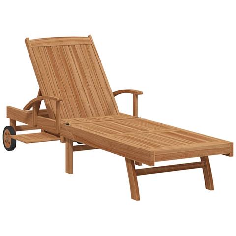Lettino prendisole con cuscino Marrone 195 x 59 x 78,5 cm - Foto 1