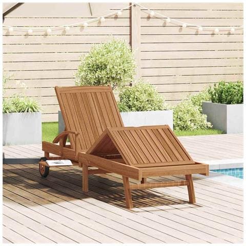 Lettino prendisole con cuscino Marrone 195 x 59 x 78,5 cm - Foto 2