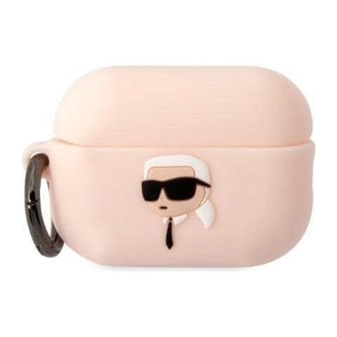 Karl Lagerfeld Klap2runikp Airpods Pro 2 Custodia Rosa /rosa Silikon Karl Head 3d - Foto 1