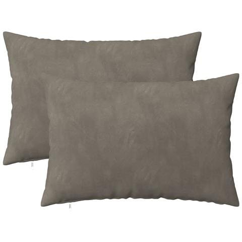 Cuscino con cuscino HEERLEN 2 pz Grigio Chiaro Velluto - Foto 1