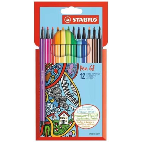 astuccio 12 pennarelli pen 68 stabilo - Foto 2