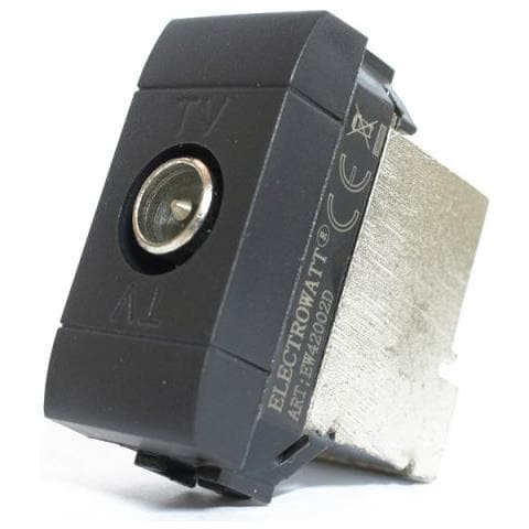 1 Presa Tv Maschio Da Incasso Nero Compatibile Btcino Living - Foto 1