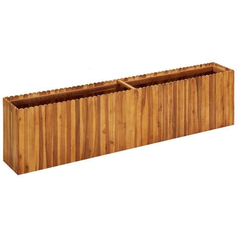 Fioriera Da Giardino 200x30x50 Cm In Legno Massello Di Acacia - Foto 1
