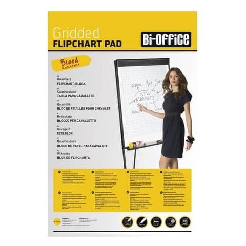 Blocchi Blocco Carta Per Cavalletti - Bianca 60 Gr. Quadretti Blu - 50 Fogli Bianco - Fl0325202 - Foto 1