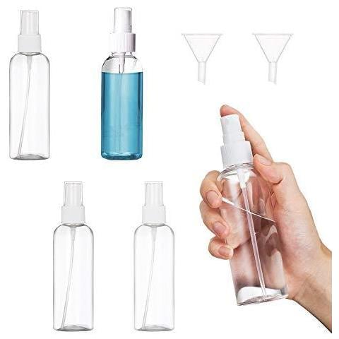 100ml Piccolo Spruzzo Bottiglia Vuota - Plastica Piccolo Atomizzatore Spray Bottiglia Di Corsa Di Bottiglia Liquido Ricaricabile Contenitori Per Il Trucco Profumo Test Viaggio 4 Pezzi (100 Ml) - Foto 1