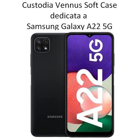 Vennus Custodia Tpu Silicone Lite Cover Soft-case Per Samsung Galaxy A22 5g A226 Turquoise - Foto 2