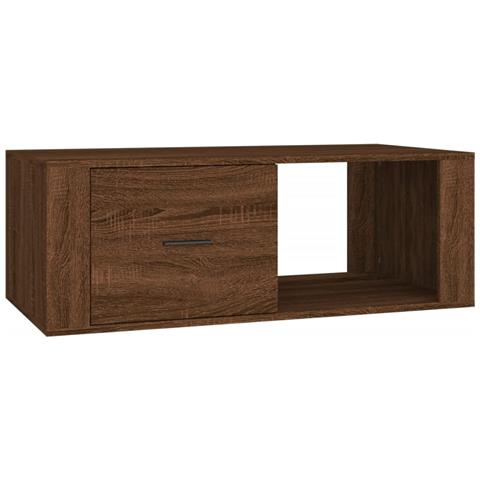 Tavolino Salotto Rovere Marrone 100x50,5x35cm Legno Multistrato - Foto 1
