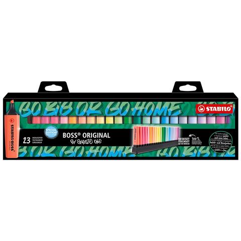 BOSS ORIGINAL - Evidenziatore - Desk-Set - Snooze One Edition - 23 Colori assortiti 9 Neon + 14 Pastel - Foto 8