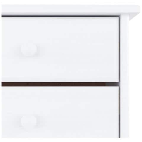 Scarpiera Alta Bianca 77x35x96 Cm In Legno Massello Di Pino - Foto 8