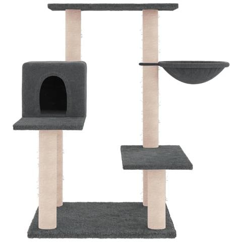 Albero Per Gatti Con Tiragraffi In Sisal Grigio Scuro 82,5 Cm - Foto 2