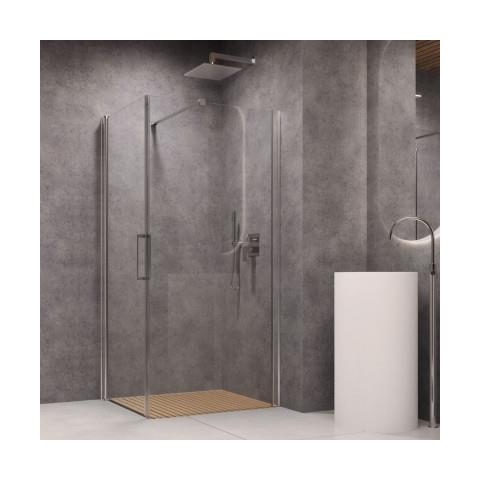 Lato Fisso Per Porta Battente Briar 6 Millimetri Chrome Per Box Doccia *** Misure : 67-70xh195 Cm Trasparente - Foto 1