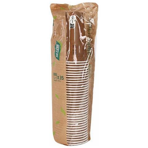 Set Di Bicchieri Monouso Cartone Carta Kraft 10 Pezzi 350 Ml (20 Unità) - Foto 2