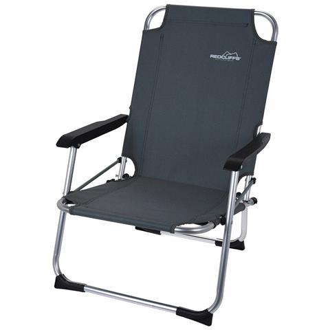 Sedia Pieghevole Grigio Scuro 45 X 54 X 76 Cm - Foto 1