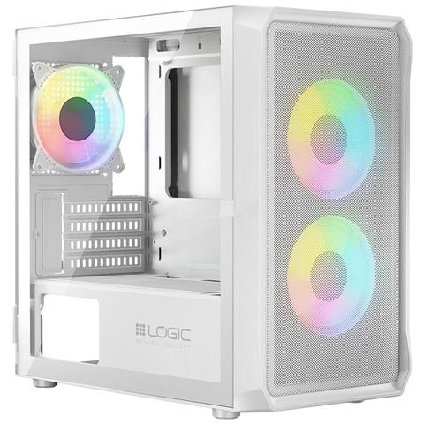 Case Computer Desktop Atx Logic Portos Argb Bianco Nero - Foto 1