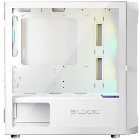 Case Computer Desktop Atx Logic Portos Argb Bianco Nero - Foto 7