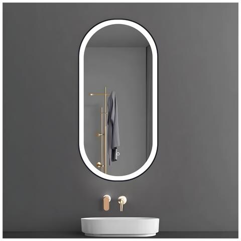 Porta Doccia Scorrevole Slide Per Box Nicchia Due Ante Cristallo Temprato *** Misure : 50x90 Cm, Tonalità : Dimmerabile 2700-4500-6500k - Foto 1