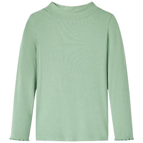 Maglietta Da Bambina Maniche Lunghe A Lupetto Menta Scuro 104 - Foto 1