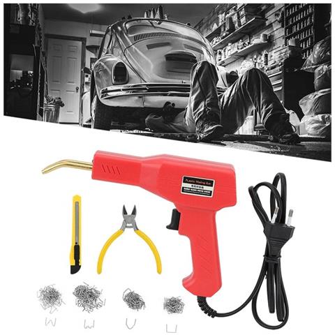 Trade Shop - Pistola Saldatore Saldatrice Per Plastiche Auto Paraurti 50w Con Kit Riparazione - Foto 1
