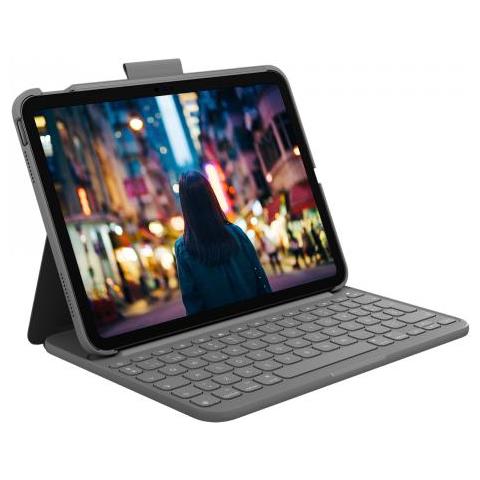 Slim Folio Grigio Bluetooth Qwerty Spagnolo - Foto 1