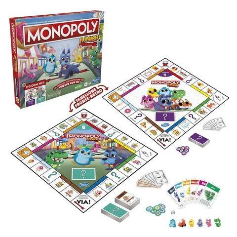 Gioco Hasbro F8562103 Gaming Monopoly Junior 2 In 1 - Foto 1