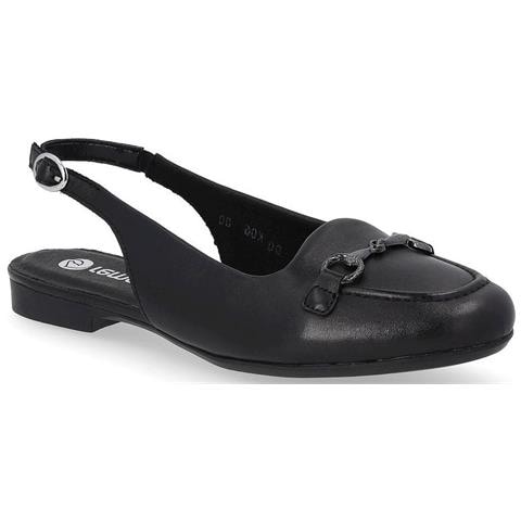 Black Casual Part-open Sandals Sandali Pelle Scarpe Donna Nero Eu 36, D0k06-00 - Foto 1