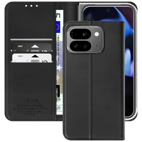Custodia A Libro Per Google Pixel 9 Pro Fold Blocco Rfid, Nero - Foto 1