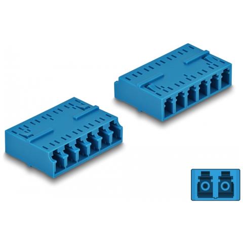 Accoppiatore per fibra ottica HD LC Hexaplex femmina per LC Hexaplex femmina blu - Foto 1