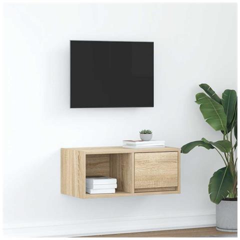 Mobile Porta TV Rovere Sonoma 60x31x25,5 cm Legno Multistrato - Foto 1