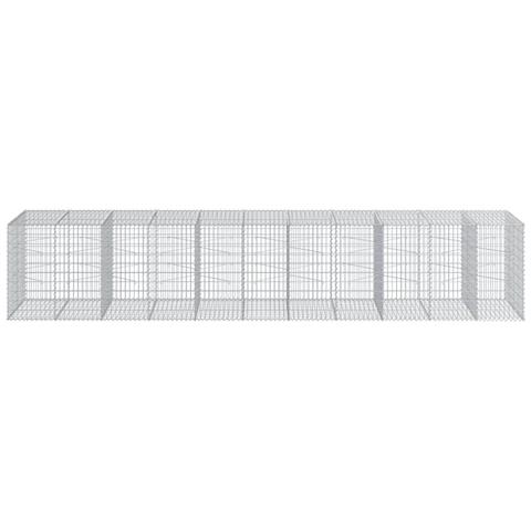 Cesto Gabbione Con Copertura 550x100x100 Cm In Ferro Zincato - Foto 3