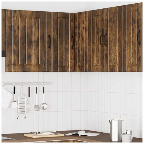 Pensile Da Cucina Ad Angolo Lucca Rovere Fumo Legno Multistrato - Foto 3