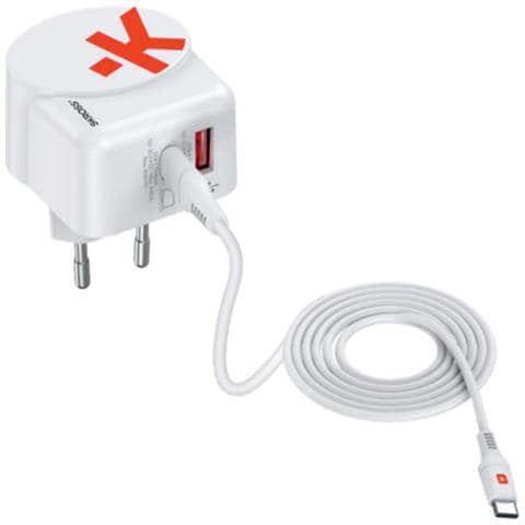 1.302425 Caricabatterie per dispositivi mobili Fotocamera, Lettore e-book, Computer portatile, Power bank, Smartphone, Orologio intelligente, Tablet Bianco AC Ricarica rapida Interno - Foto 1