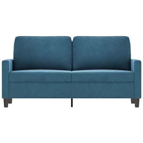 Divano A 2 Posti Blu 140 Cm In Velluto - Foto 3