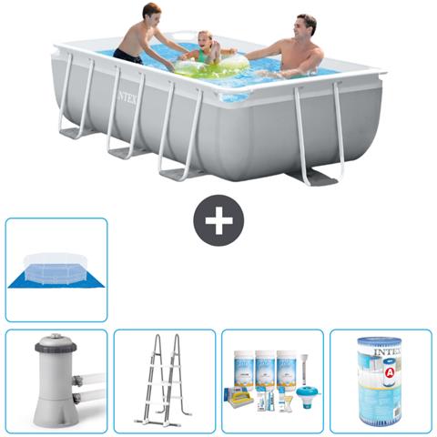 Piscina Fuori Terra - Rettangolo - 300x175x80 Cm - Grigio - Include Accessori Coordinati A2410 - Foto 1